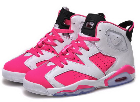Womens Air Jordan Retro 6 White Pink Black Promo Code